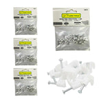 Grapa Para Cable Plano 5mm Color Blanco 100 Pzs