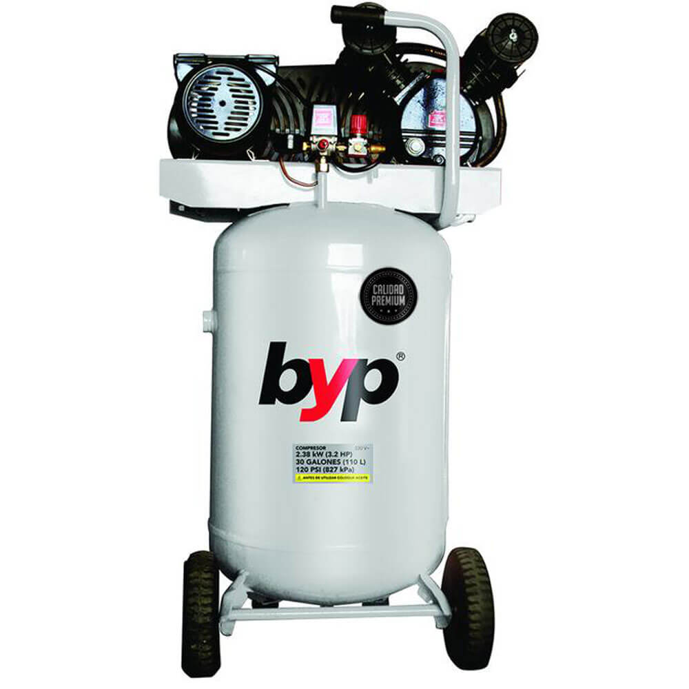 Compresor 3.2Hp 30 Galones 135 Psi 290 L/min Profesional Byp