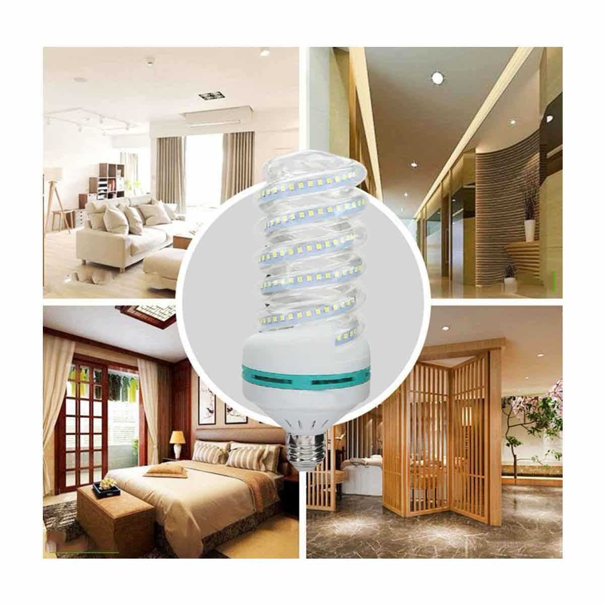 Foco Lampara Espiral De Led 32W Luz Blanca 6500K