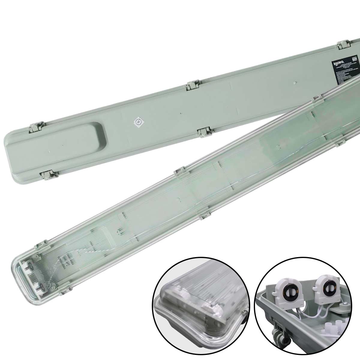 Gabinete A Prueba De Vapor Igoto Para Tubo Led T8 18w Nom IGOTO Ferreabasto