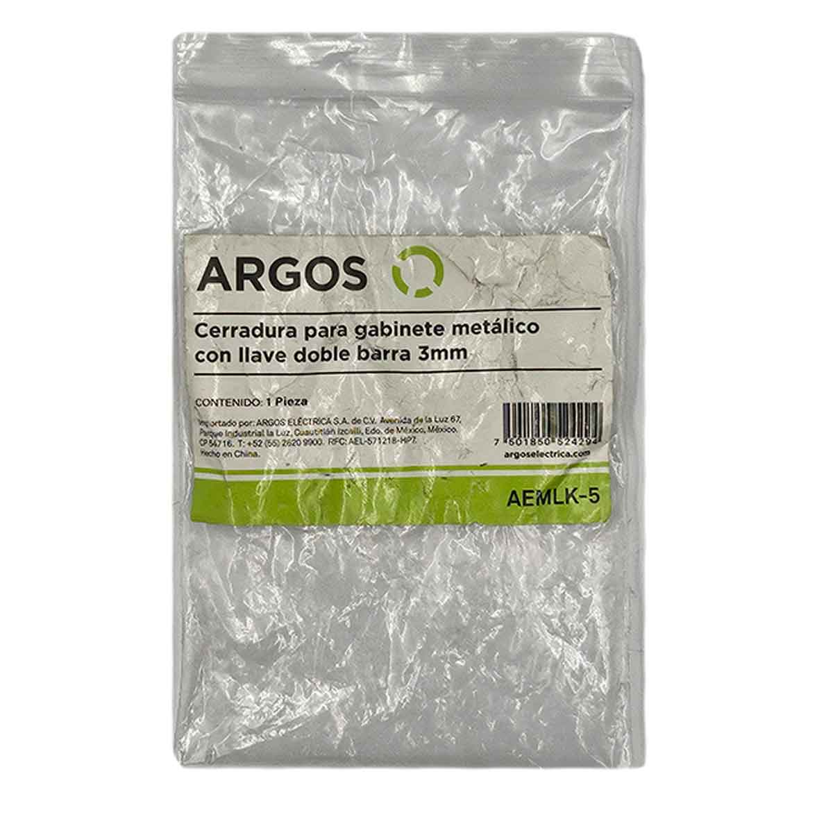 Cerradura De Acero Con Llave Para Gabinete Metalico Con Palomilla Argos