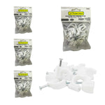 Grapa Para Cable Redondo 16mm Color Blanco 100 Pzs