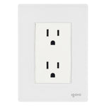 Placa Armada Cristal Con Contacto Duplex Blanco Igoto IGOTO Ferreabasto