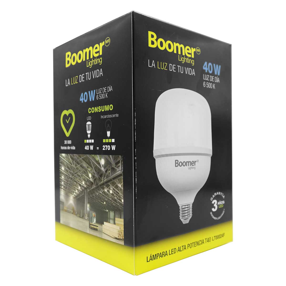 Lampara Led Alta Potencia 40W Luz De Dia 3600lm 6500K