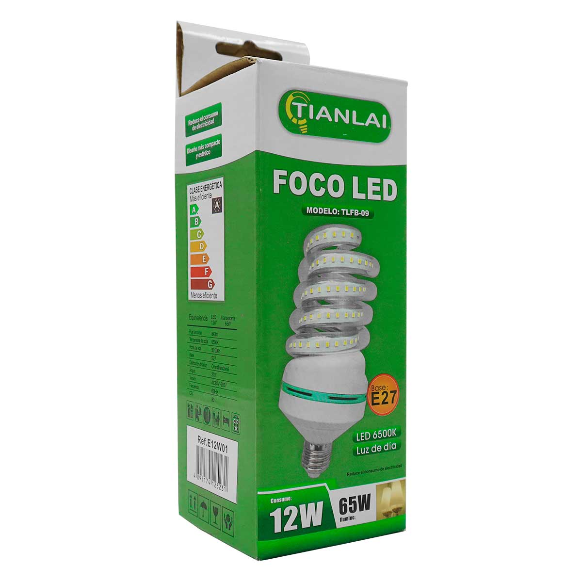 Foco Lampara Espiral De Led 20W 1600Lm Luz Blanca Tianlai IMPORTACIONES KYT SA DE CV Ferreabasto