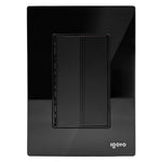 Placa Armada Cristal Con 1 Apagador Escalera De 3 Modulos Negro Igoto IGOTO Ferreabasto