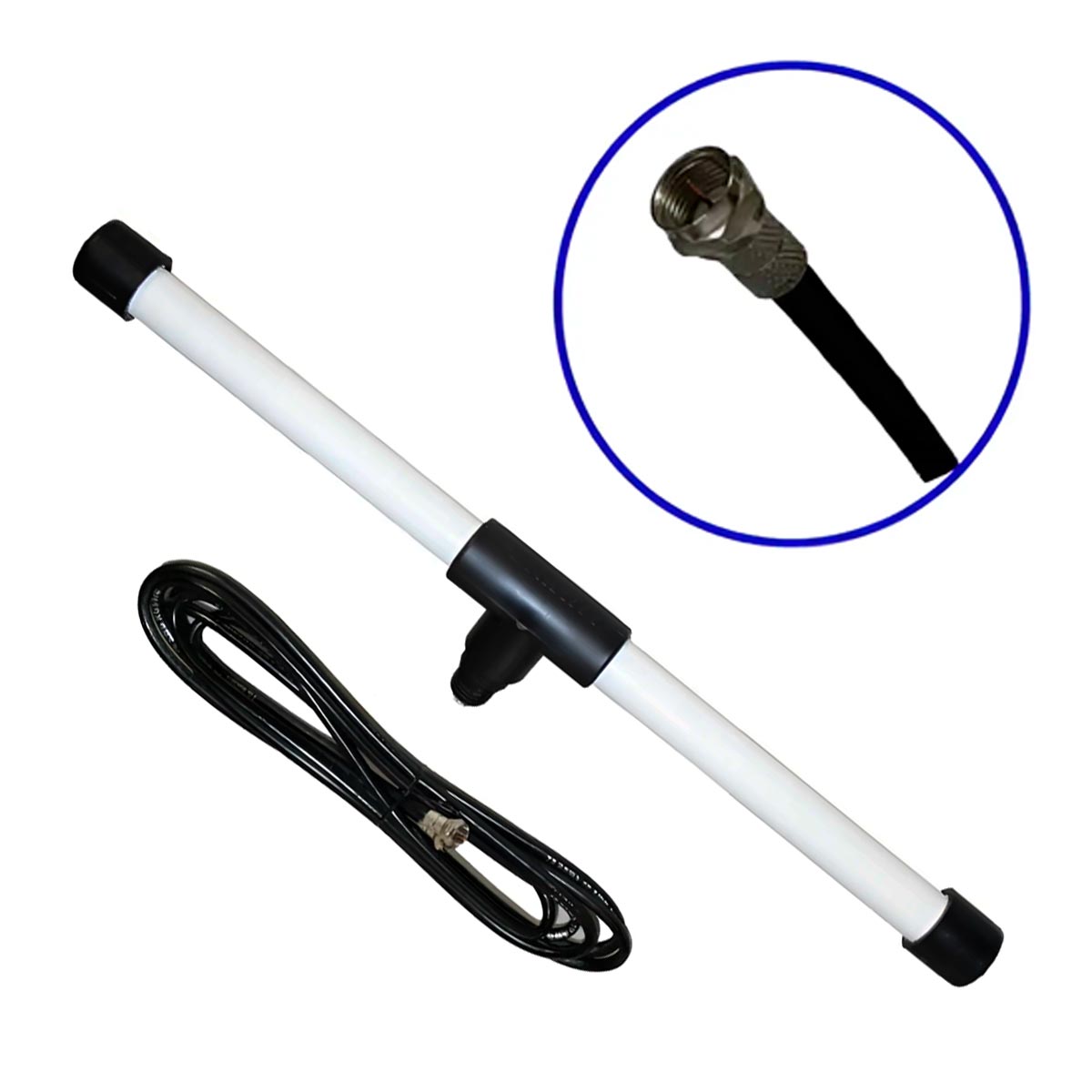 Antena Tv Hdtv Exterior Pvc 30cm Largo Con 3m Cable Lumihd LUMIHD Ferreabasto