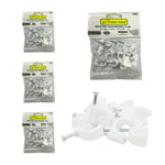 Grapa Para Cable Redondo 10mm Color Blanco 100 Pzs