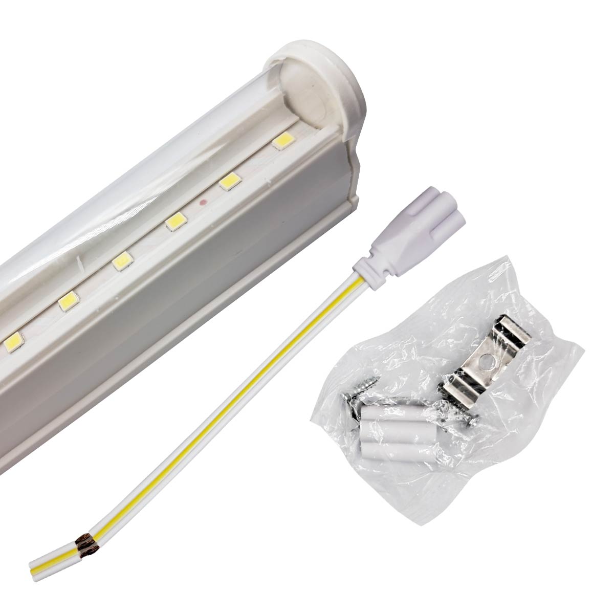 Tubo Led Regleta Interconectable Transparente 60cm 6500K Luz Fria