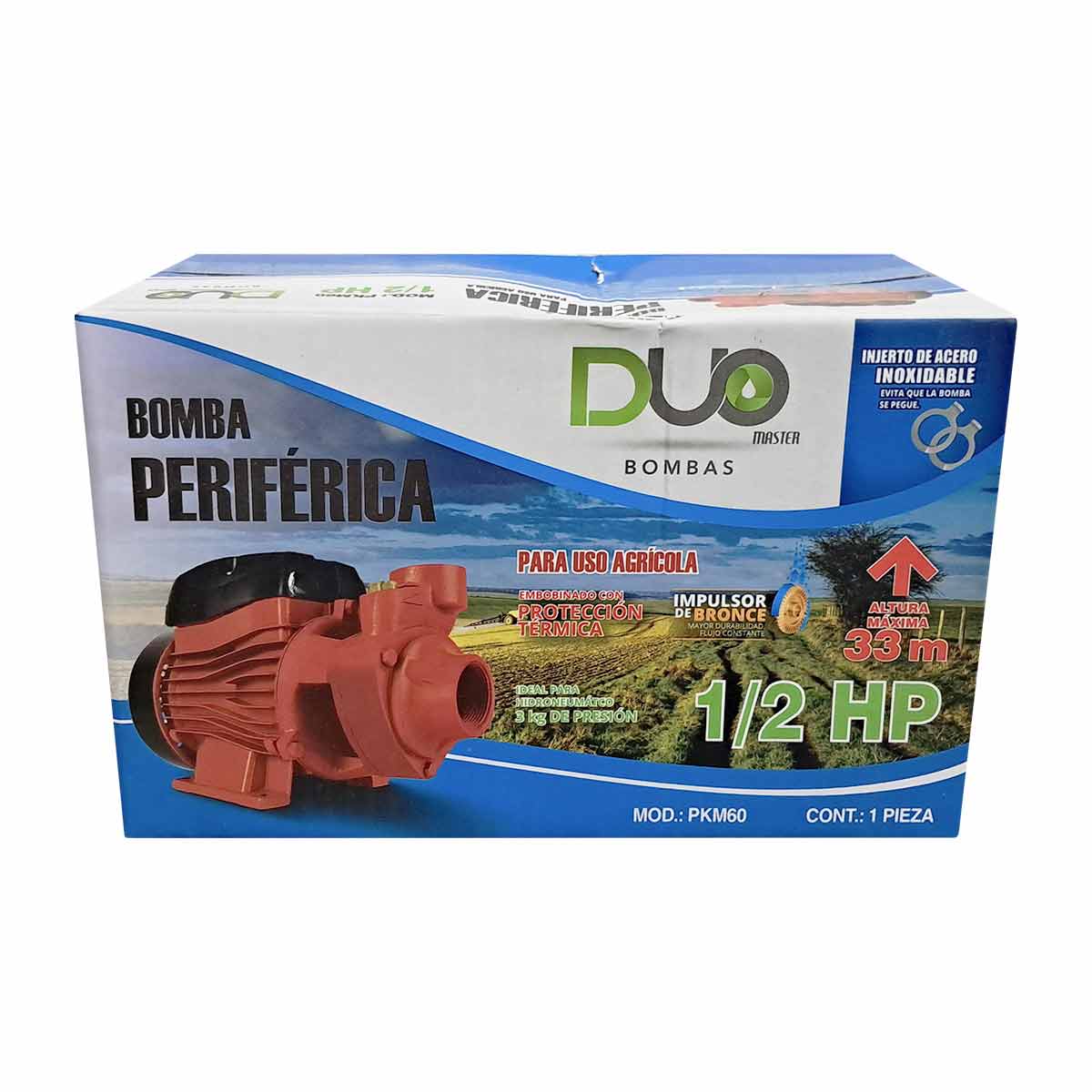 Bomba De Agua Periferica Duo 1/2Hp 370W Igoto