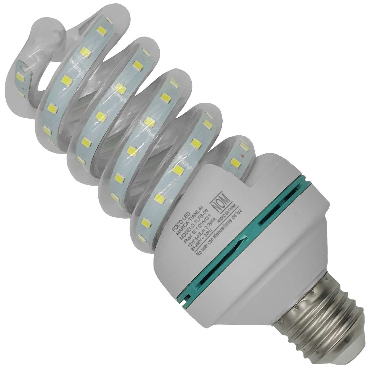 Foco Lampara Espiral De Led 9W 720Lm Luz Blanca Tianlai IMPORTACIONES KYT SA DE CV Ferreabasto