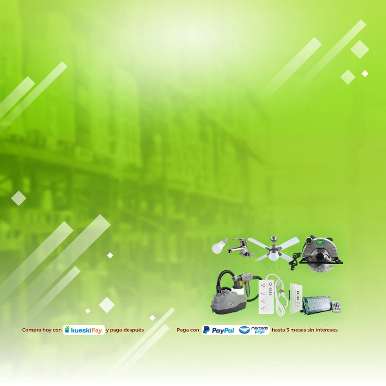 banner color verde descuentos en herramientas ano nuevo 2024 ferreabasto