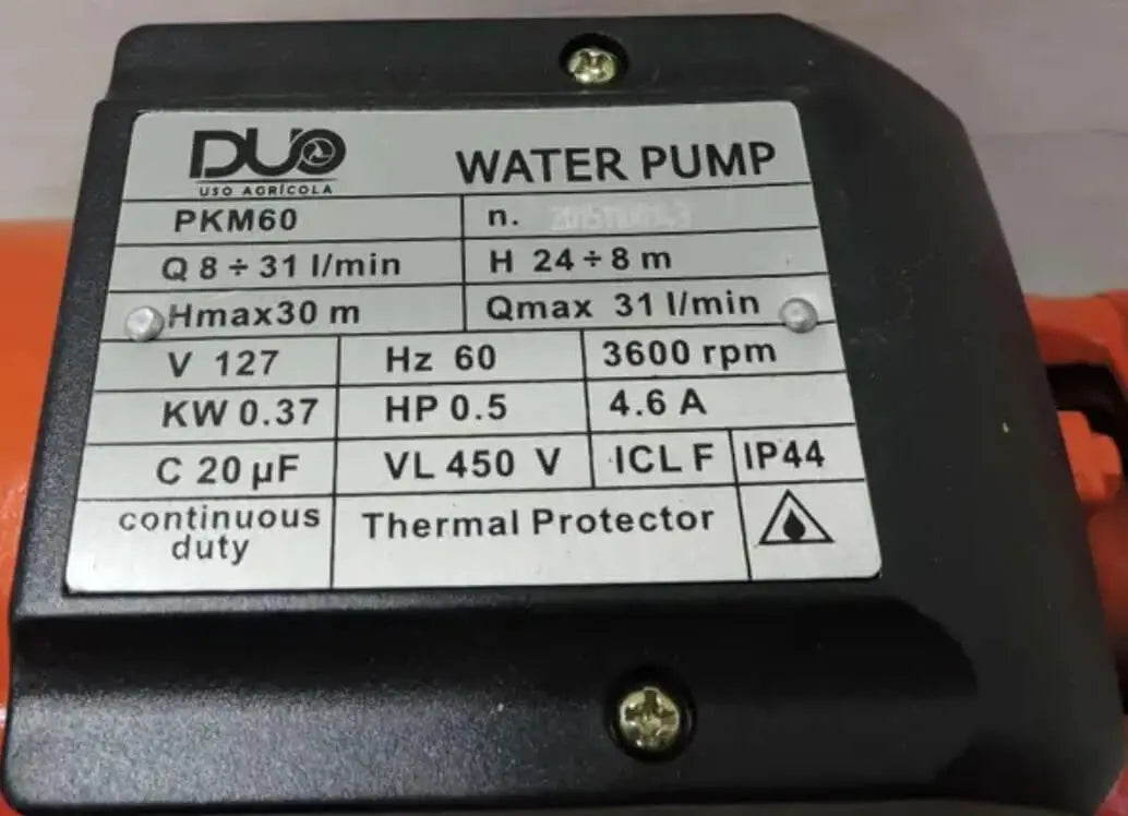 Especificaciones PKM60 Igoto Bomba de agua periferica