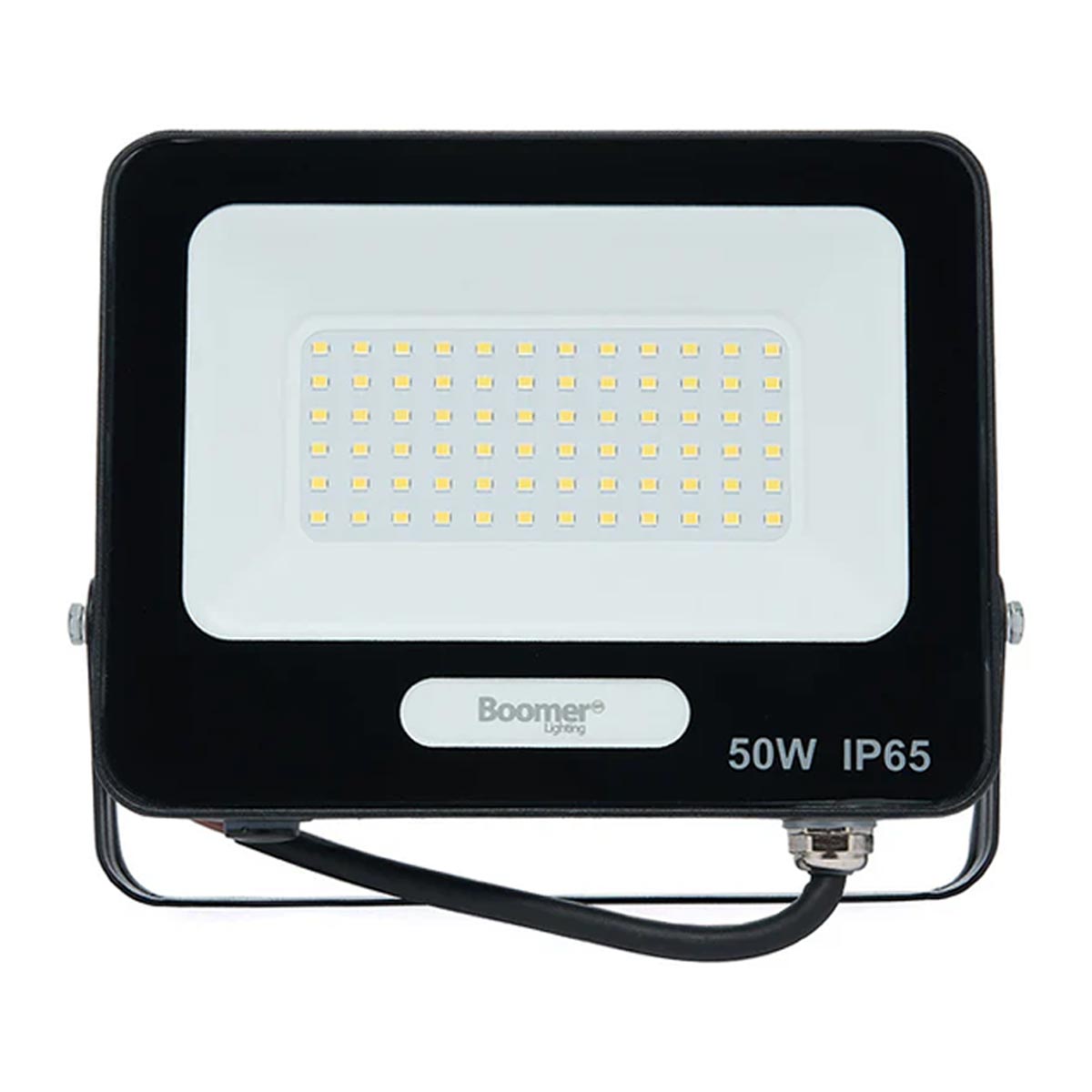 Lampara Reflector Led Exterior 50W 6500K Luz De Dia Negro