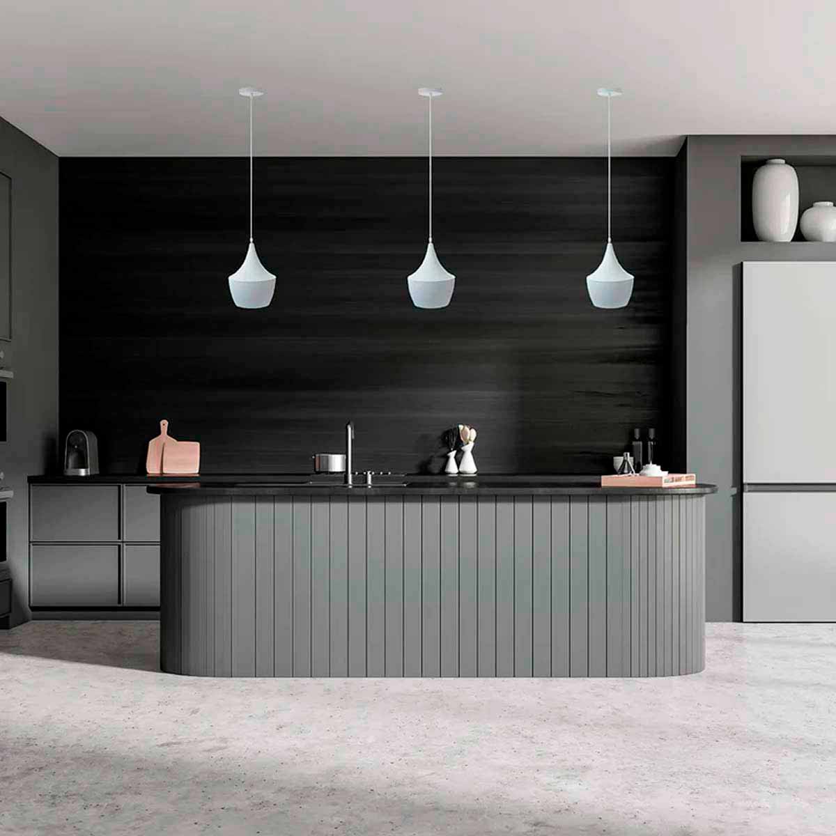 Lampara Luminario Led Colgante Modelo MIA Negro 15W