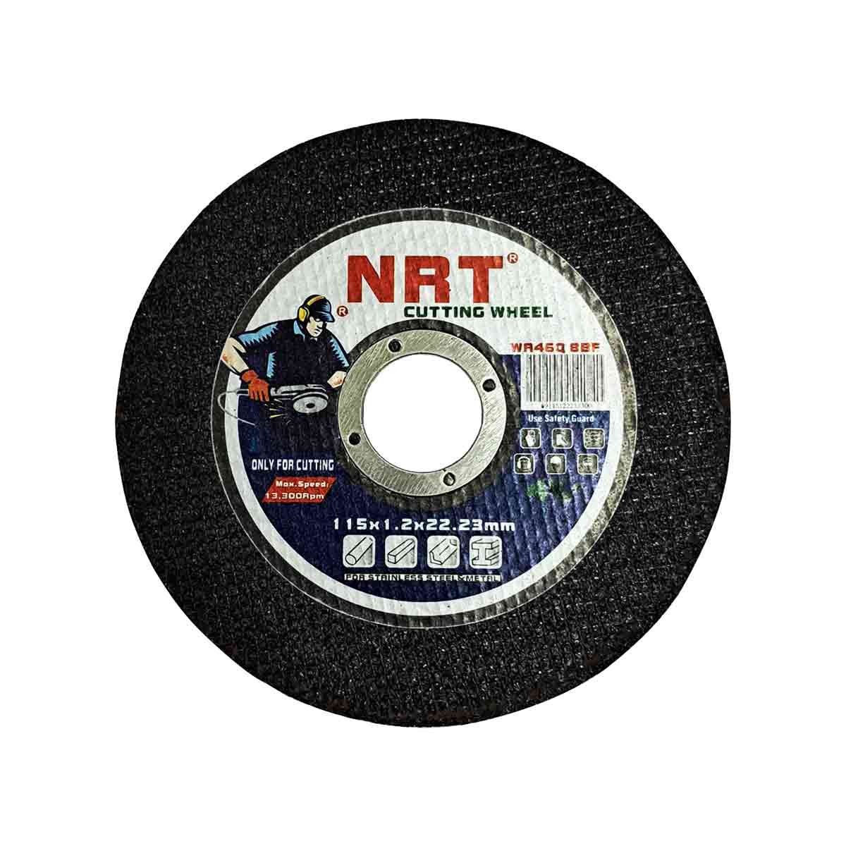 PACK 100 PZS DISCO DE CORTE DE METAL Y ACERO INOXIDABLE 4 1/2” (115MM) X 1.2MM X 7/8” (22MM) NRT