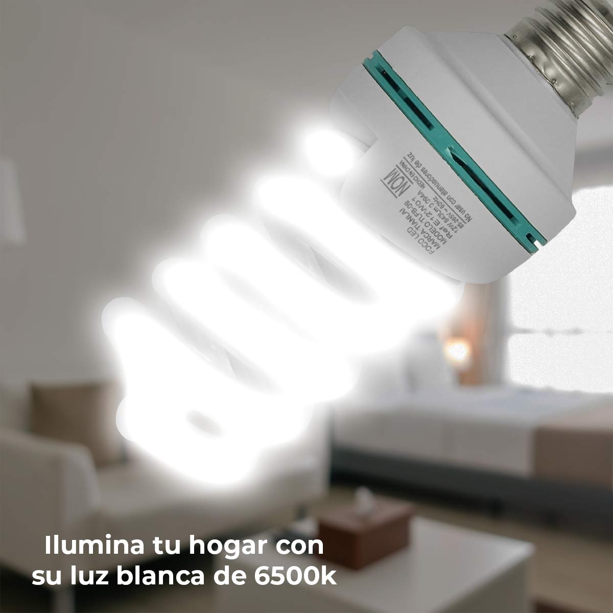 Foco Lampara Espiral De Led 20W 1600Lm Luz Blanca Tianlai IMPORTACIONES KYT SA DE CV Ferreabasto
