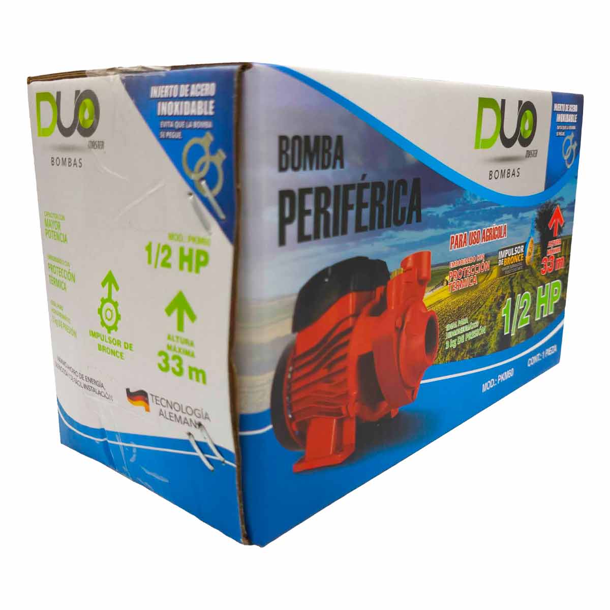 Bomba De Agua Periferica Duo 1/2Hp 370W Igoto