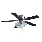 Ventilador De Techo Con Lampara 42 Pulgadas 60w Aria Aspas Negras Igoto IGOTO Ferreabasto