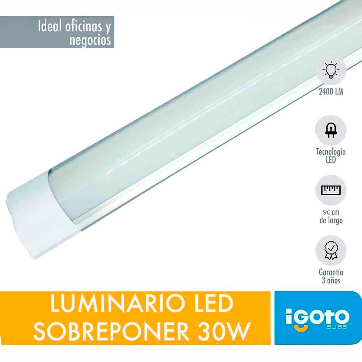 Lampara Luminario Led Slim Sobreponer 30w Luz Dia Nom Igoto IGOTO Ferreabasto