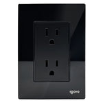 Placa Armada Cristal Con Contacto Duplex Blanco Igoto IGOTO Ferreabasto