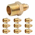 10 Pzs Niple Terminal Conexion De Laton Para Gas 3/8" X 1/4" Ferreabasto Ferreabasto