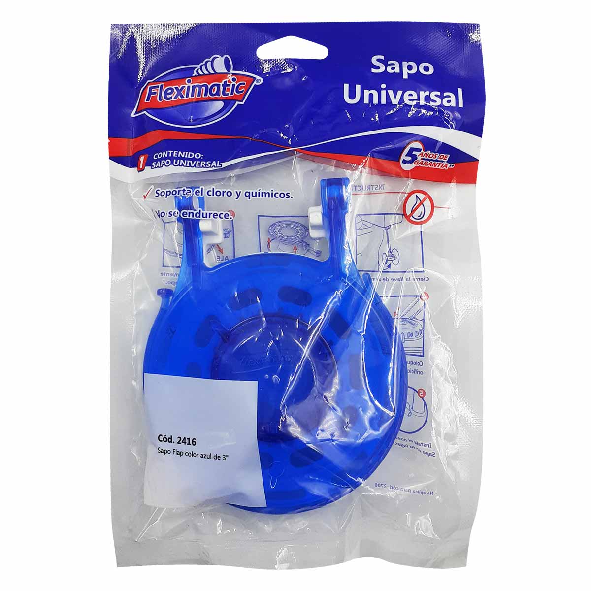 Sapo Descarga Sanitario WC 2416N I Fleximatic 3 Pulgadas 3 piezas FLEXIMATIC Ferreabasto