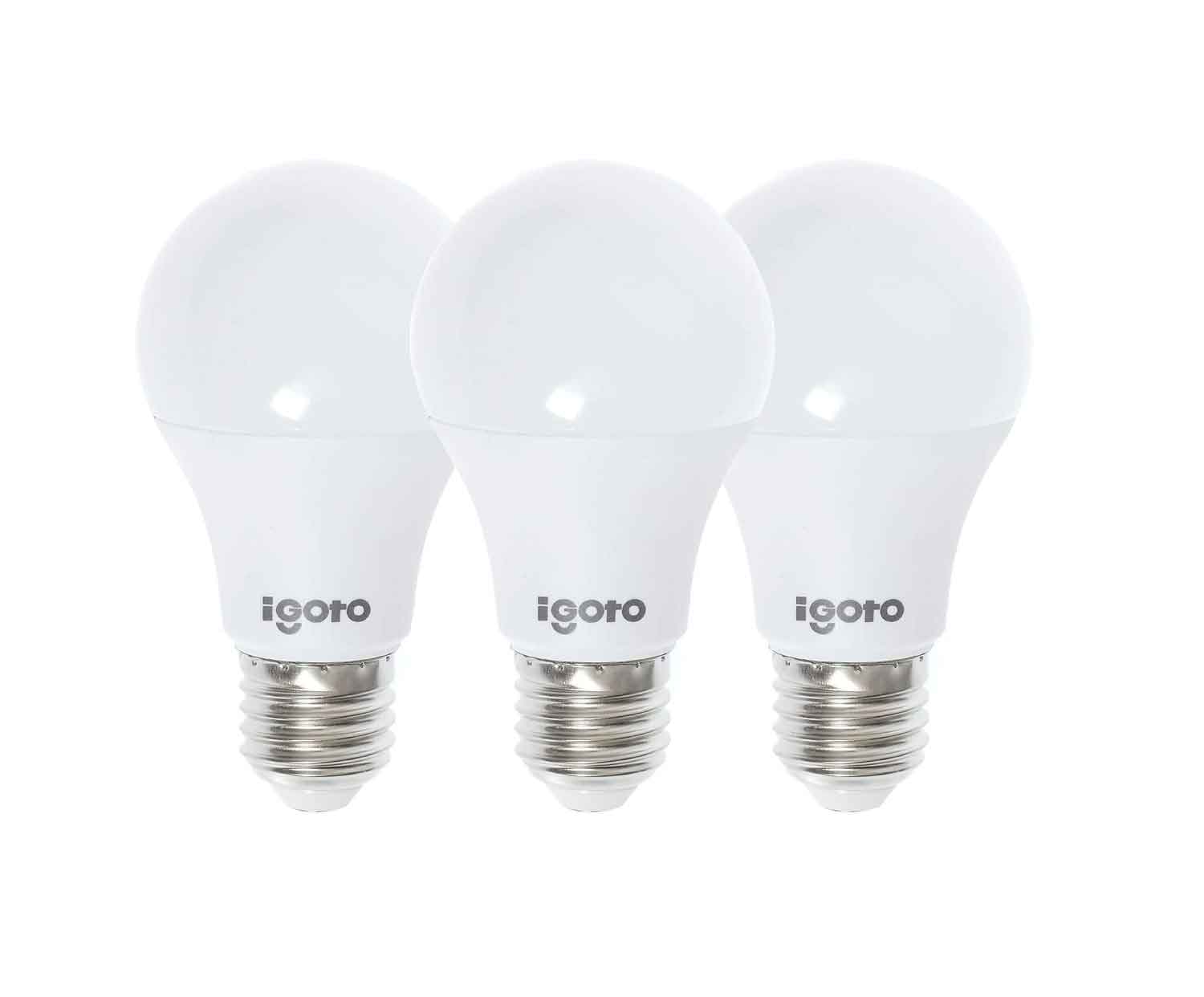 3 Pack Foco Led A60 9W 810Lm 6500K (Luz Fria) Igoto - Ferreabasto