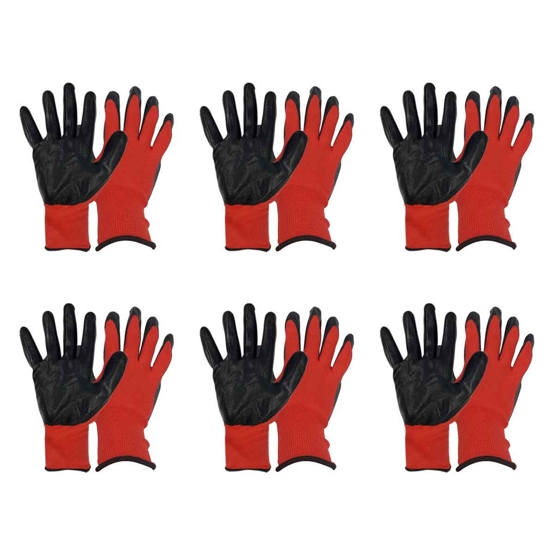 pares de guantes rojo y negro