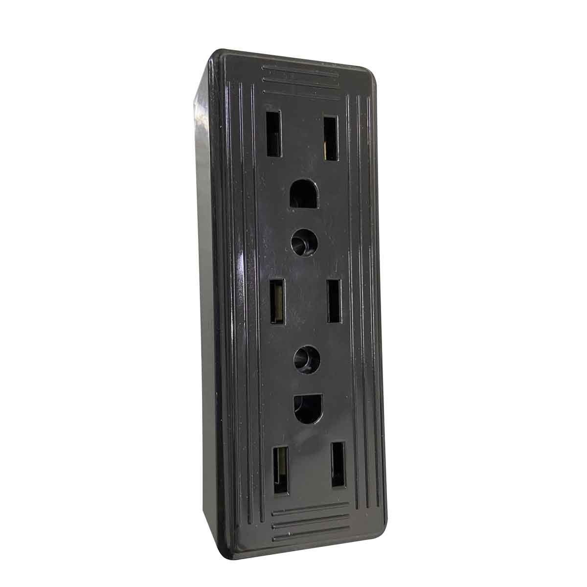 Pack 3 Contacto Base Triple Abs Negro 127V 15A Yeilite YEILITE Ferreabasto