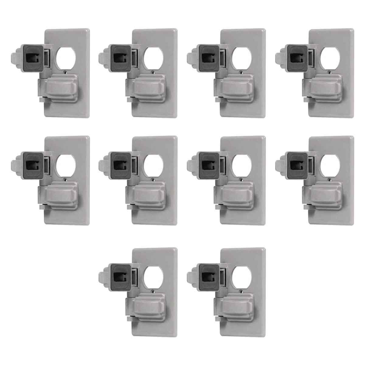 Pack 10 Placa Doble Intemperie Abs Gris Igoto IGOTO Ferreabasto
