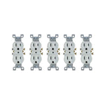 Pack 5 Contacto Doble 125V-15A Baquelita Blanco Yeilite YEILITE Ferreabasto