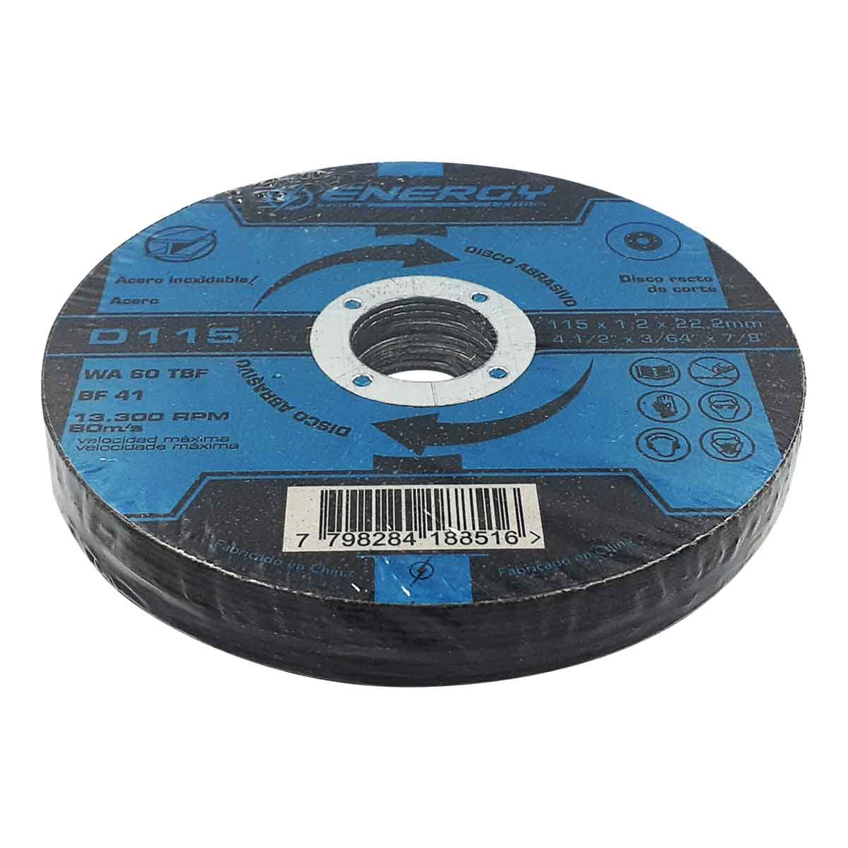 Disco De Corte Fino Para Acero y Acero Inoxidable 4 1/2 Pulgada D115 10 Piezas Energy ENERGY Ferreabasto