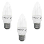 3 focos tipo vela blancos