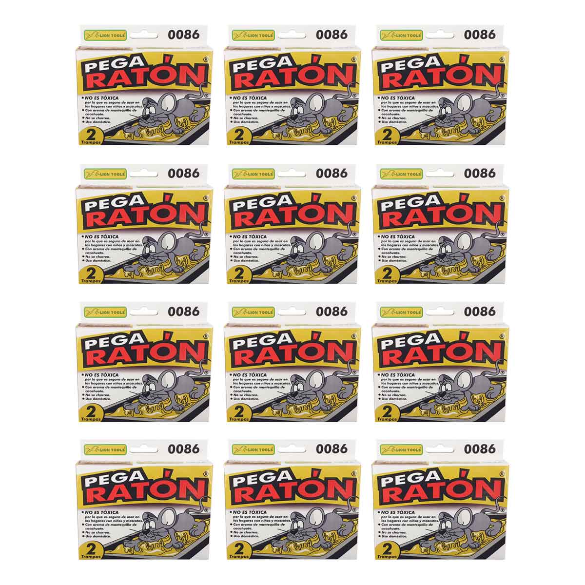 12 cajas trampa pega rata ratones pegamento 2 piezas lioon tools 0086