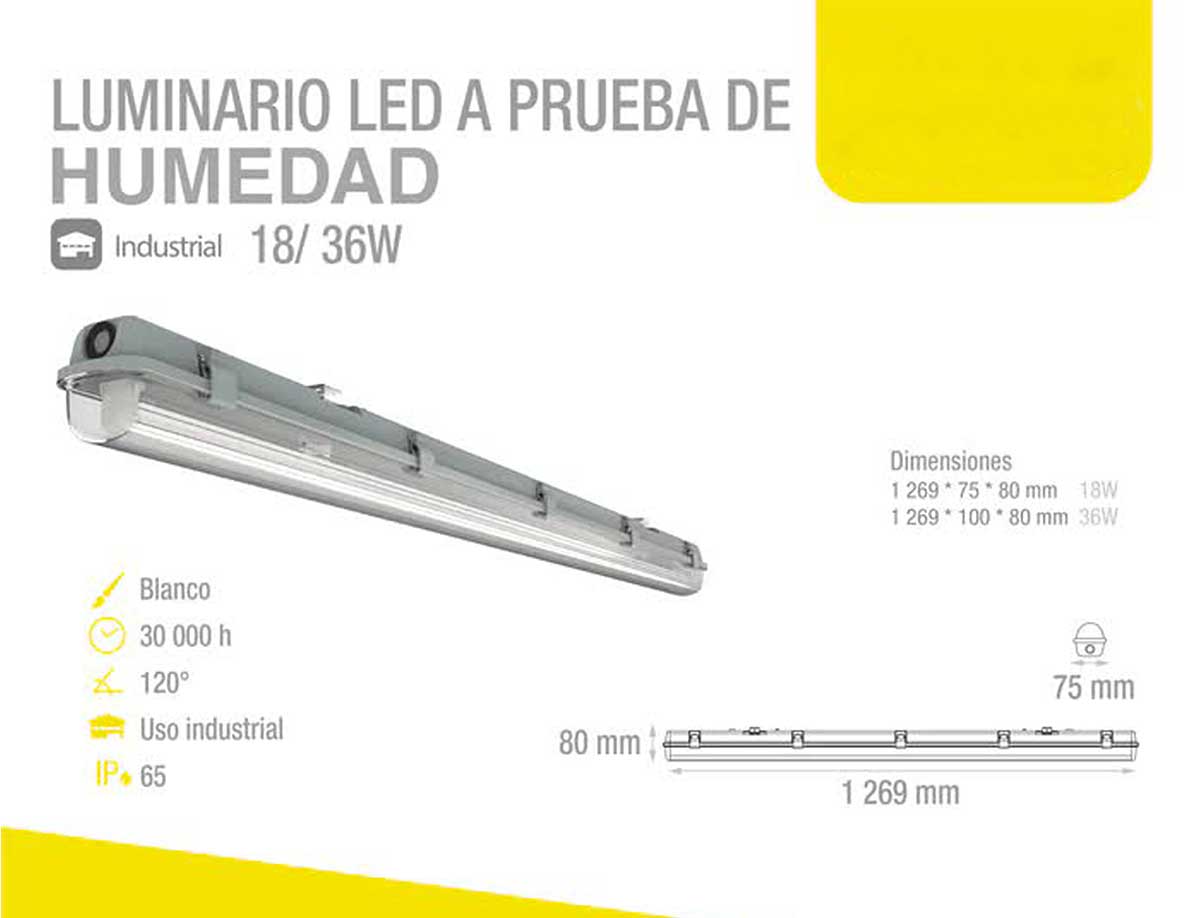 ficha tecnica luminaria led