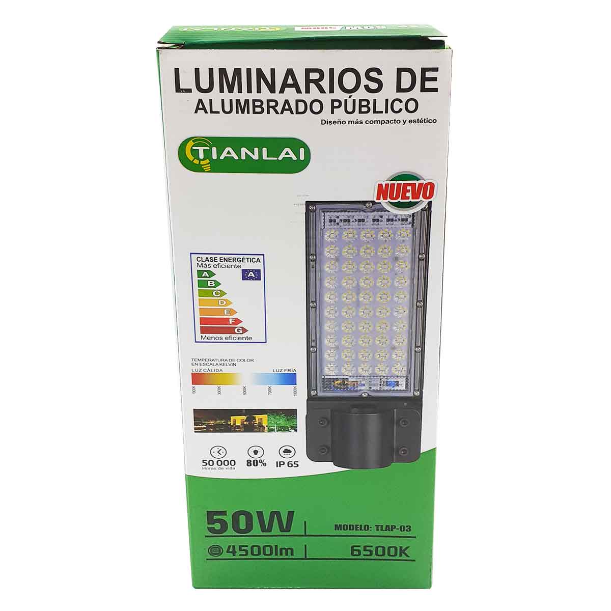 Lampara Led Suburbana Alumbrado Publico Tianlai 50W 4500lm Luz Dia TIANLAI Ferreabasto