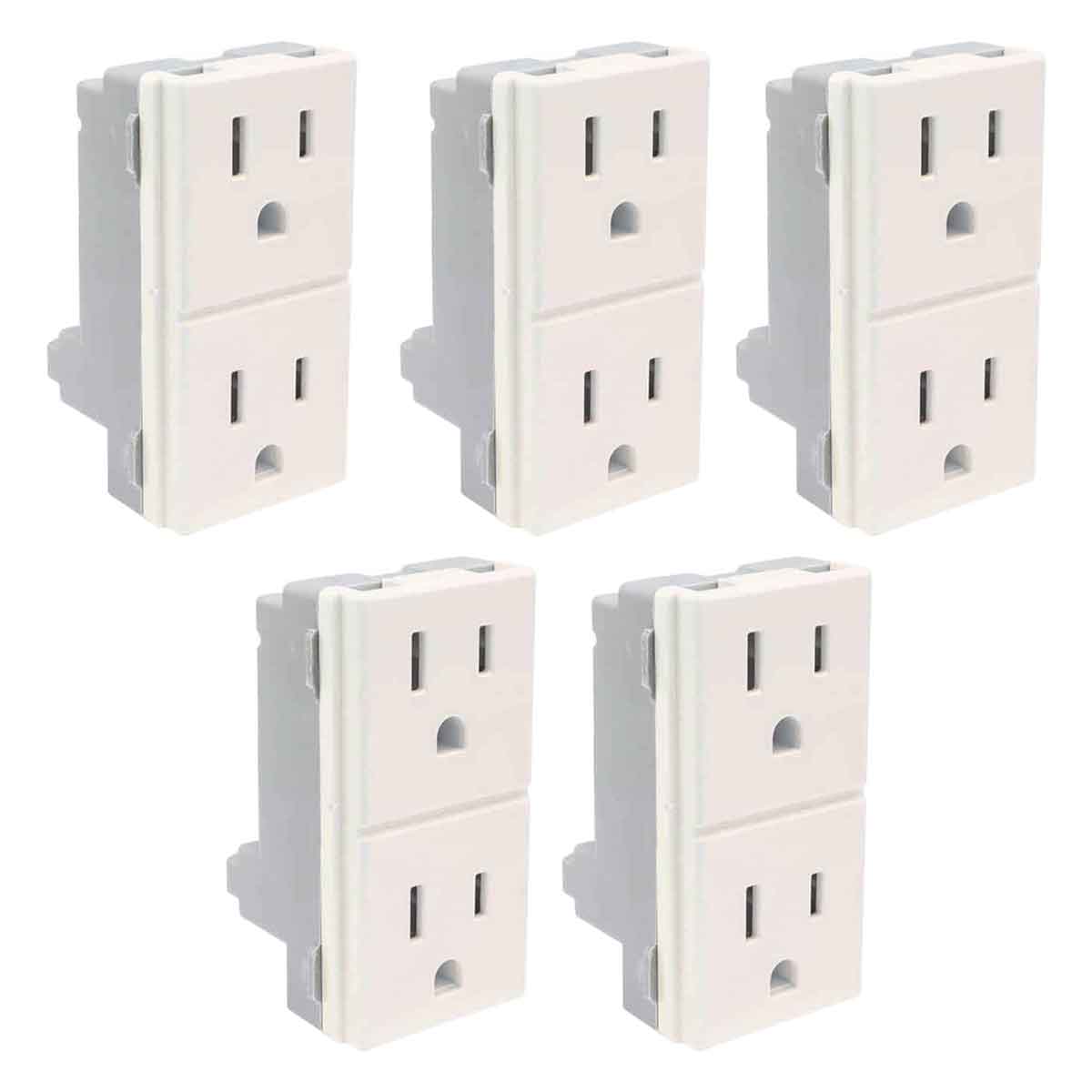 Pack 5 Contacto Duplex Visible Venecia 127V-10A Yeilite YEILITE Ferreabasto