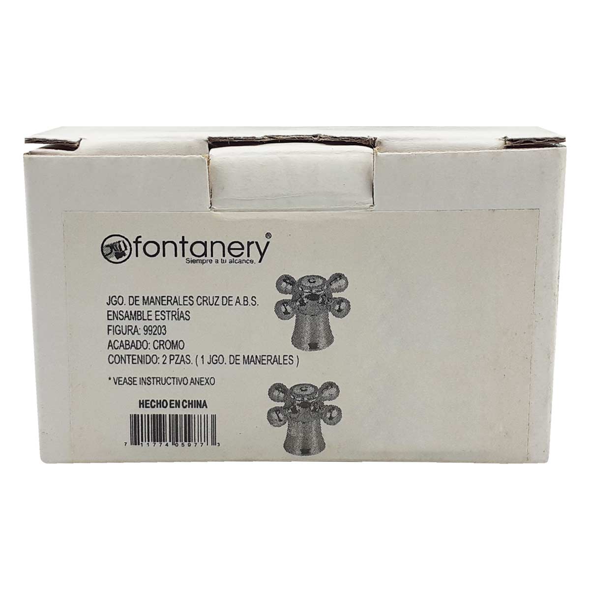 Juego De Maneral Cruz Abs Chico Acabado Cromo Fontanery RUGO Ferreabasto