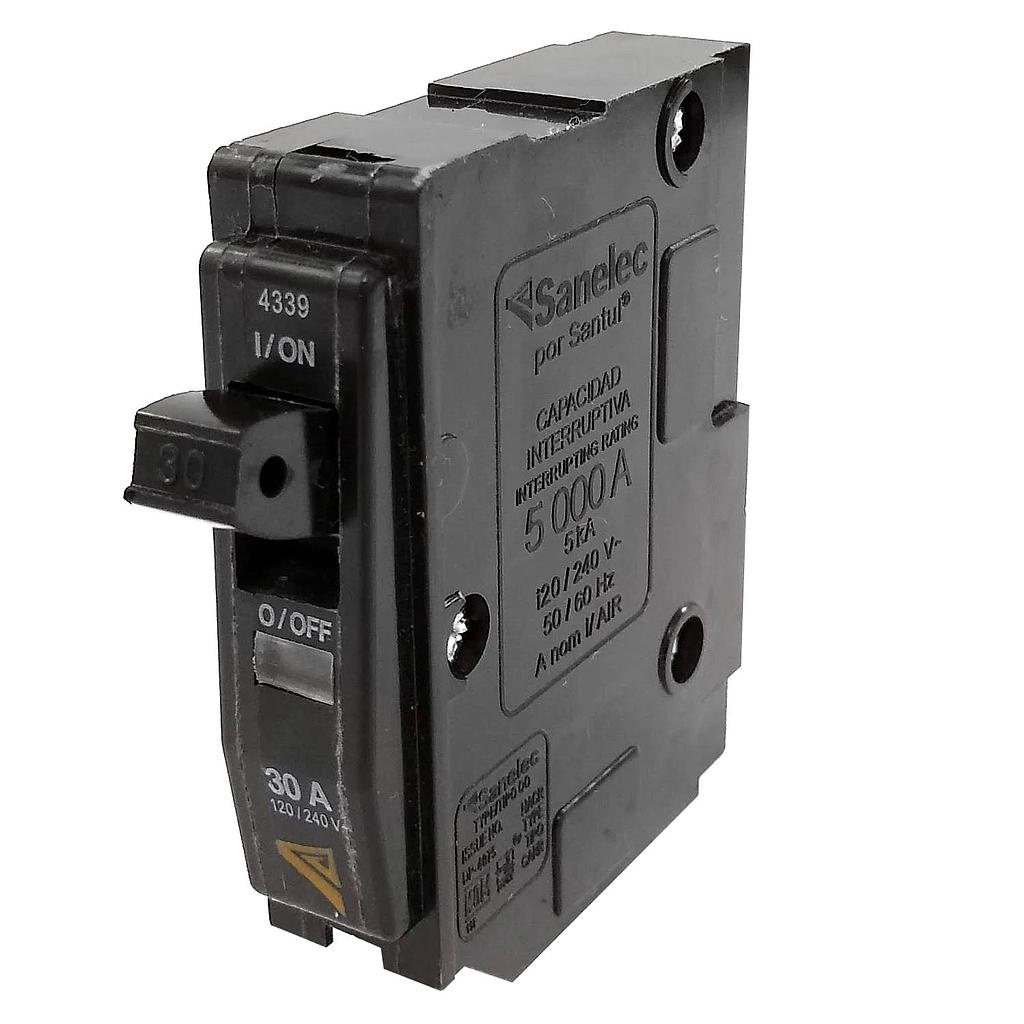Interruptor Termomagnetico 1 Polo 30 A NOM Santul 4339 - Ferreabasto