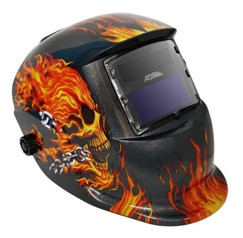 Careta Electronica Para Soldar Flaming Skull 6711 Adir ADIR Ferreabasto