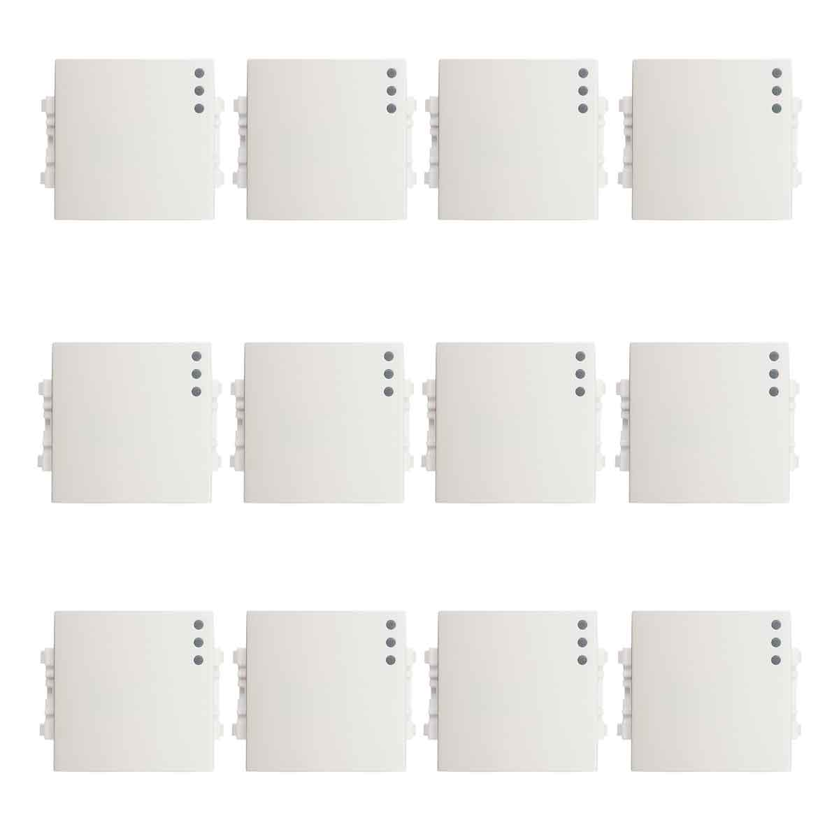 doce apagadores boton blanco
