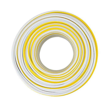 frente rollo cable amarillo blanco