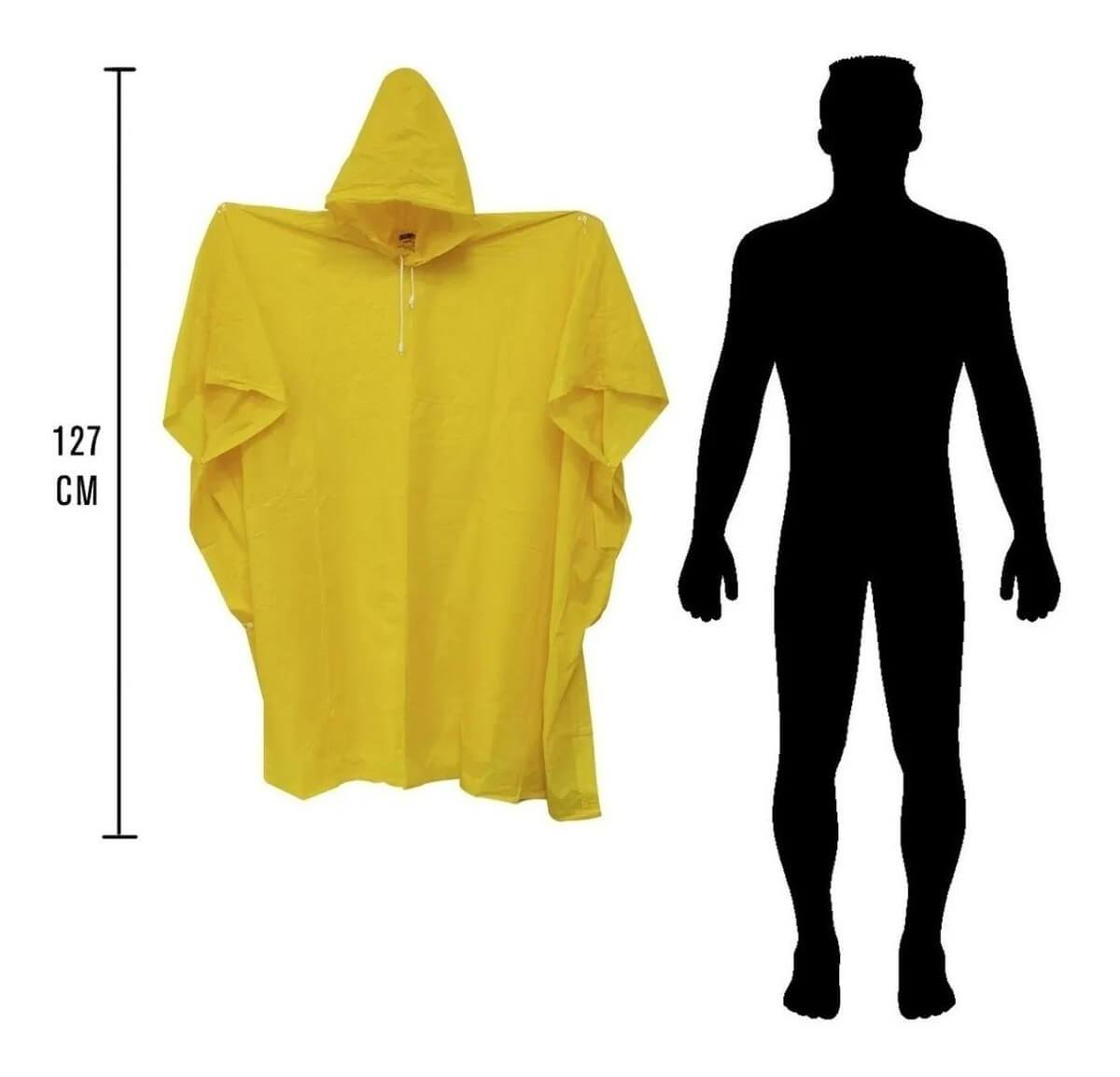 Impermeable Tipo Poncho Amarillo Unitalla Pvc 571 Adir ADIR Ferreabasto