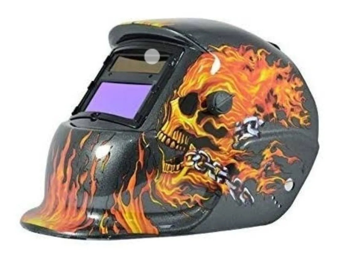 Careta Electronica Para Soldar Flaming Skull 6711 Adir ADIR Ferreabasto