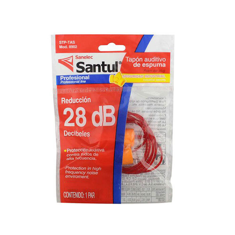 Pack 3 Par de Protectores Auditivos De Espuma 8902 Santul SANTUL Ferreabasto
