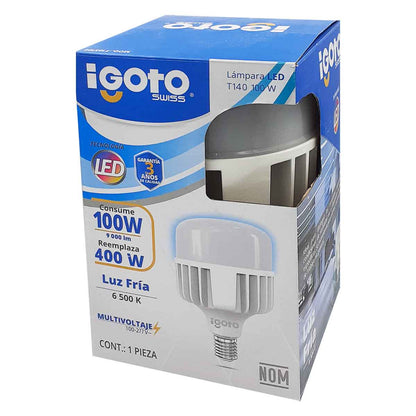 caja foco led 100w luz blanca igoto
