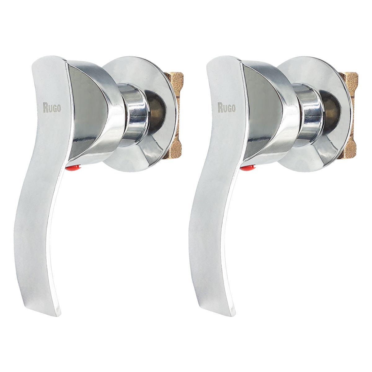 Juego Llave de Empotrar Para Regadera Metalico Rugo 38MT Maneral Palan