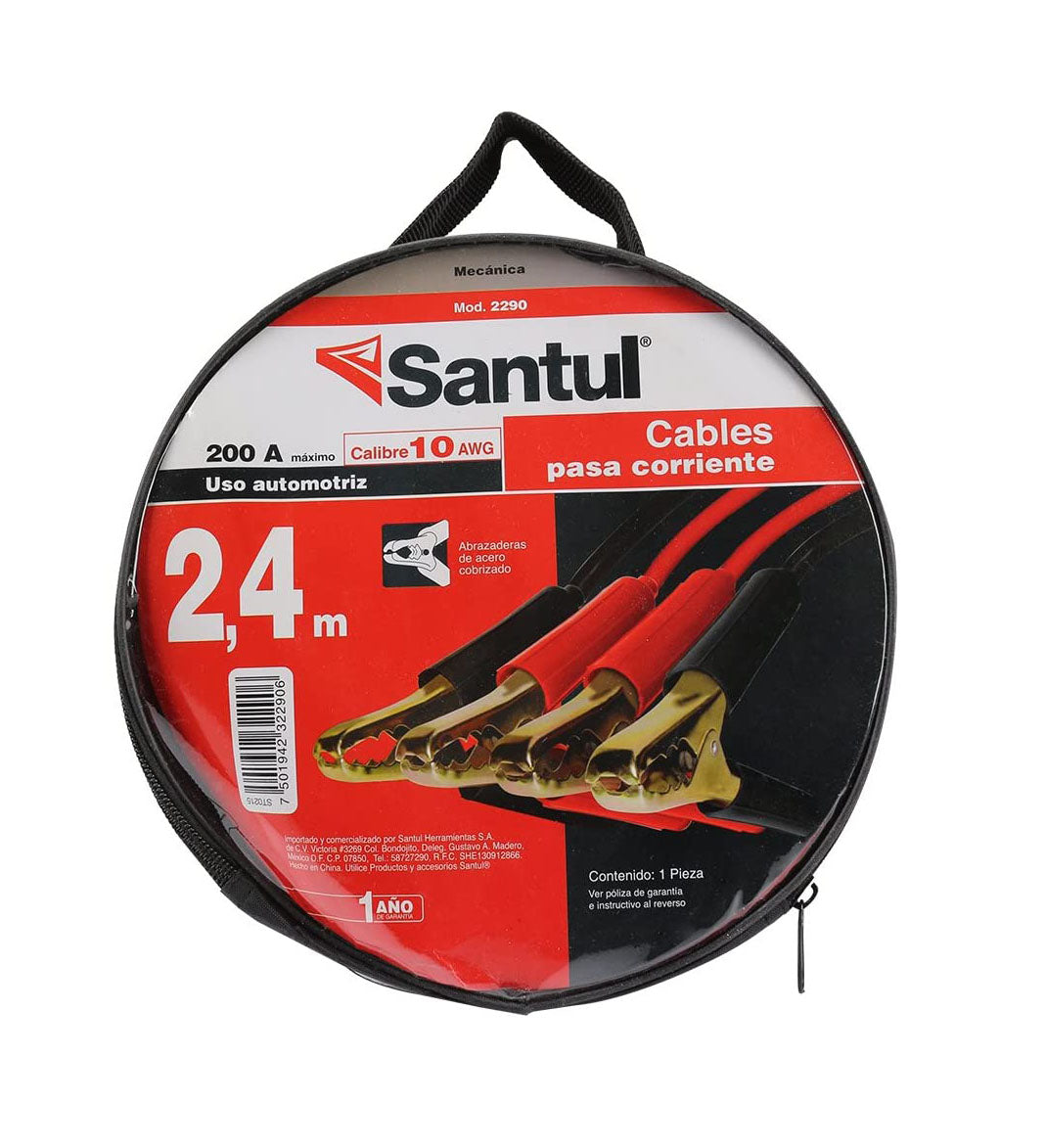 Cables Pasa Corriente Automotriz 2.4m 10 Awg 200 A Santul SANTUL Ferreabasto