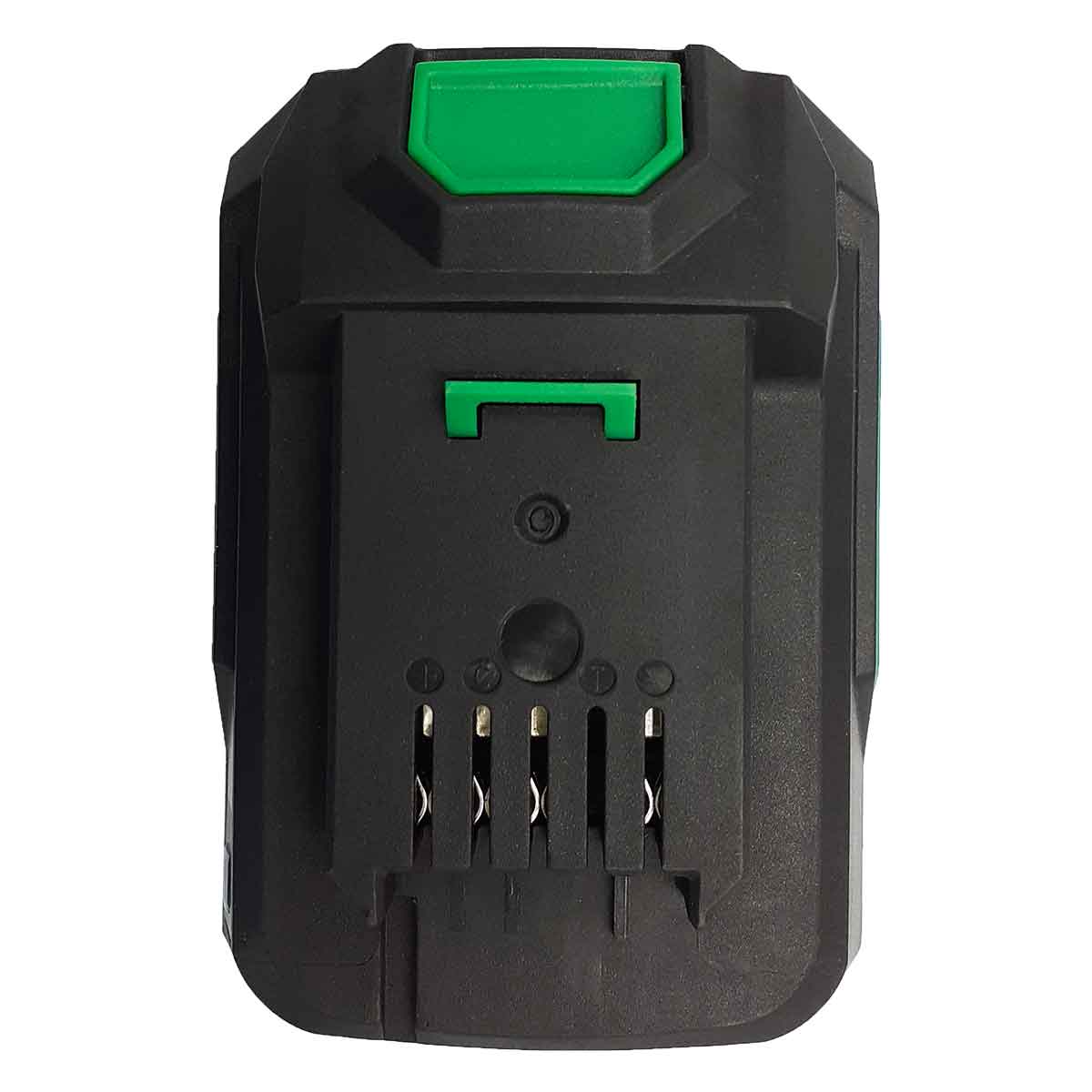 bateria recargable litio negro con verde lion tools vista frontal